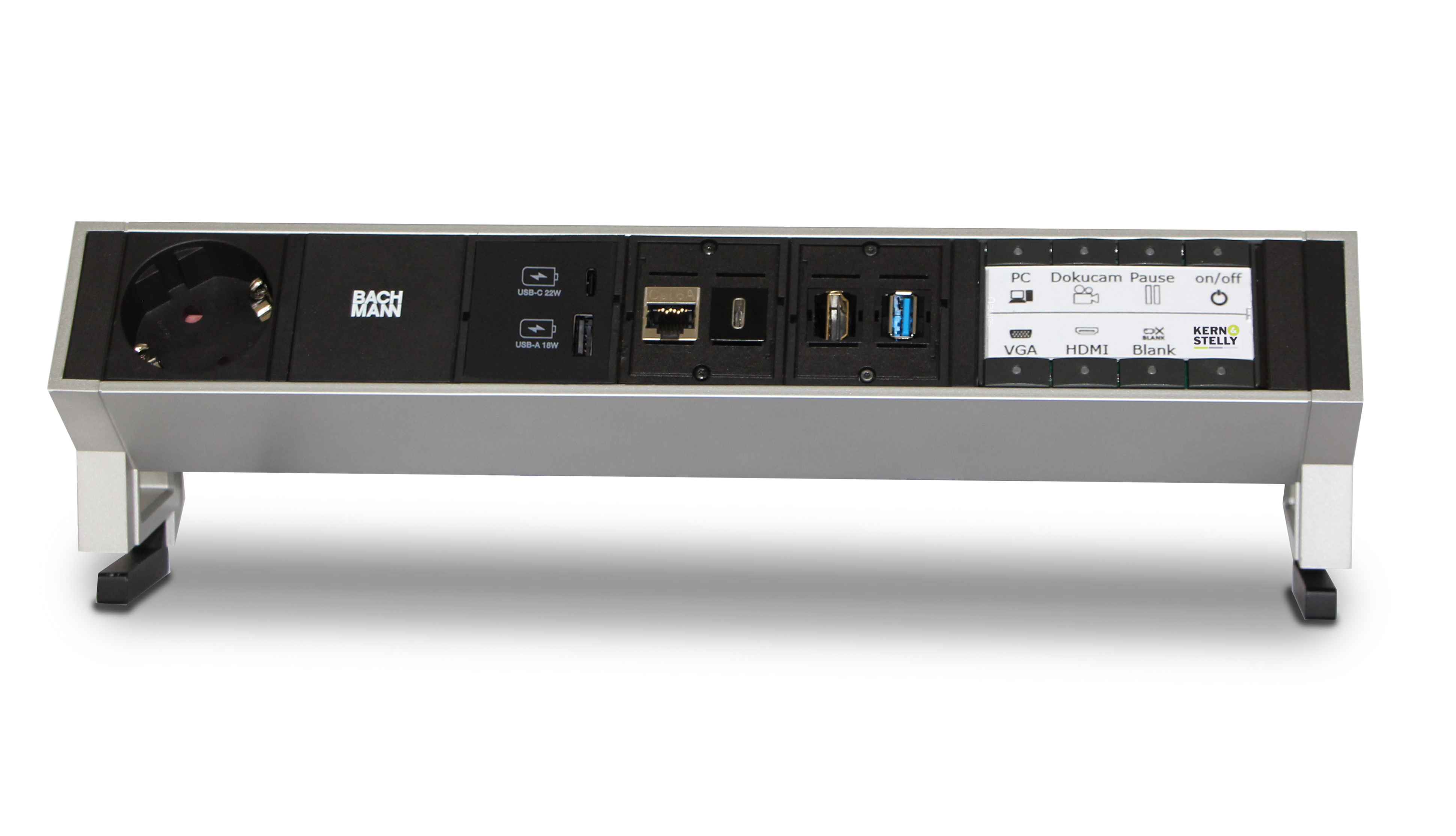 Bachmann DESK2 NEETS Echo - 1xSchuko,RJ45,USB-C,HDMI
