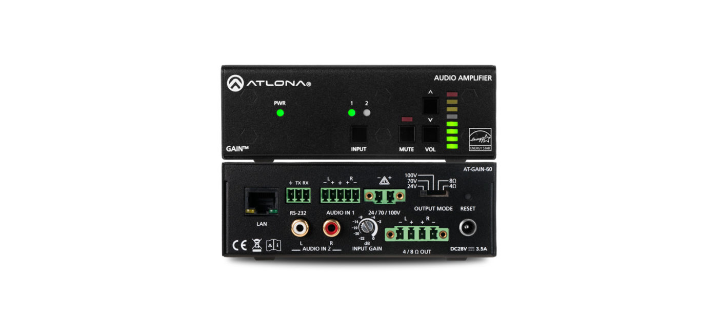 Atlona AT-GAIN-60 - Stereo / Mono Audio Verstärker