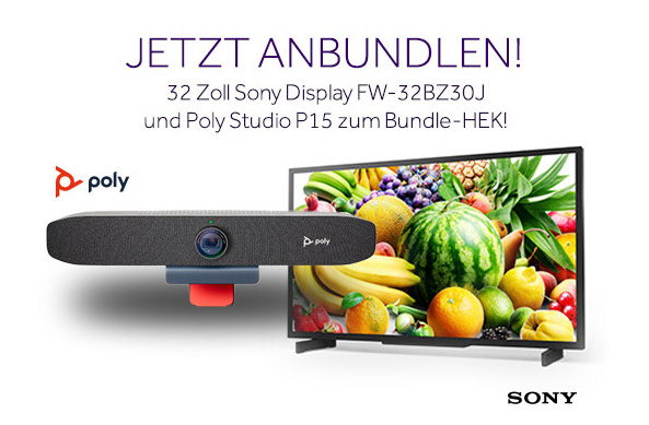 Set Sony FW-32BZ30J + - Poly Studio P15