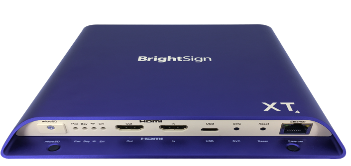 BrightSign XT1144 (2xVideo) - 4K Player, interaktiv, HDMI-IN