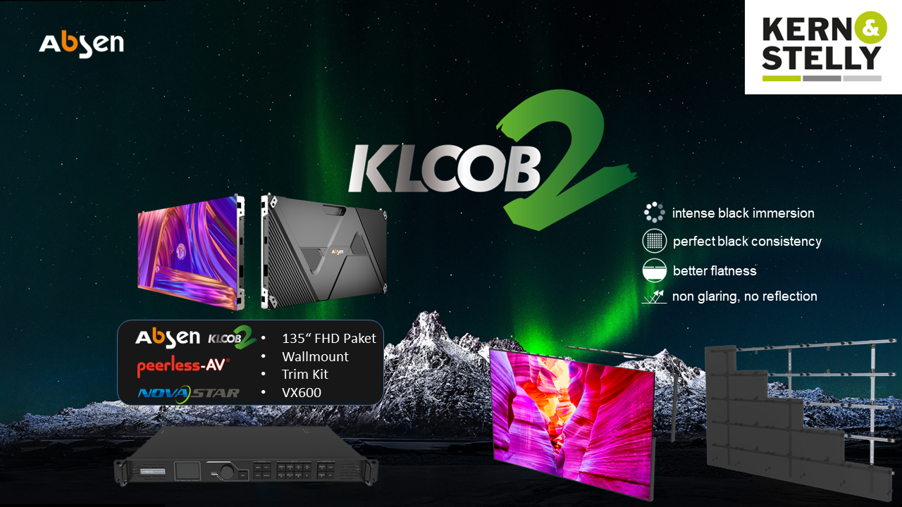 Absen KLCOB1.5 V2 136 Full-HD Bundle - inkl. Peerless-AV Wallmount