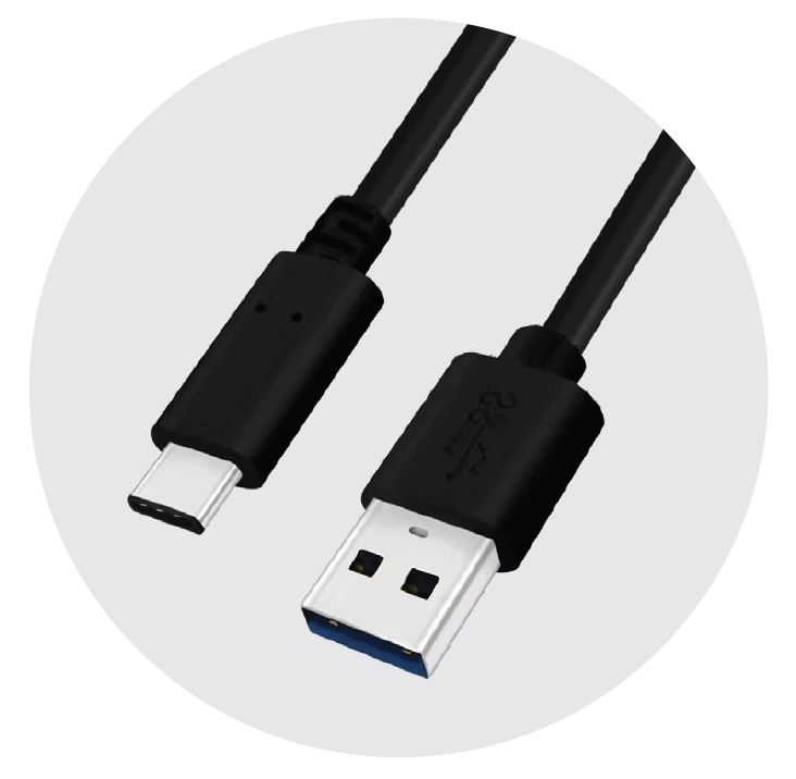 TTL USB-C auf USB-A Kabel, 1,8m - St./St. schwarz