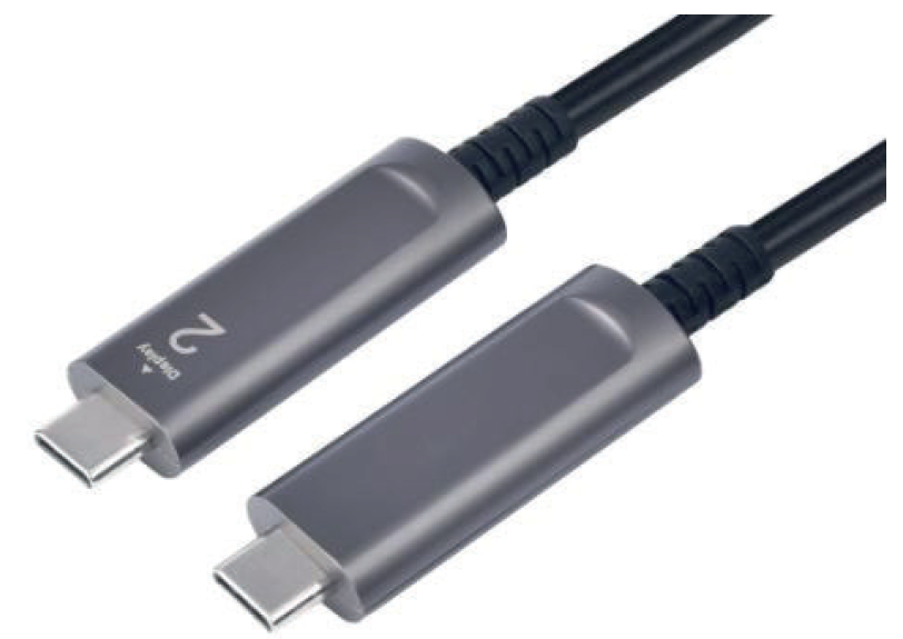 TTL USB-C Hybrid Kabel (AOC, Video) - St./St. schwarz, 20m